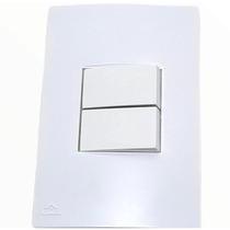 Conj 2 Interruptores simples Placa 4X2 L2101 - Apoio