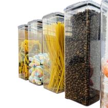 Conj. 2 Pote Hermético Alimentos Empilhável - 2,3 Litros Transparente