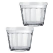 Conj. 2 Tigelas De Vidro Americano 600ml C/Tampa Nadir