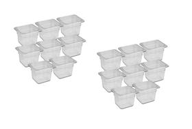 CONJ 24 CUBAS Gastronômicas Em POLICARBONATO GN 1/6X100 mm 1,5 Litros Sem TAMPAS SB