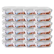 Conj 24 Pote de Vidro Hermético Marmita Tampa 4 Travas 640ml Conj 24 Pote de Vidro Hermético Marmita Tampa 4 Travas 640ml