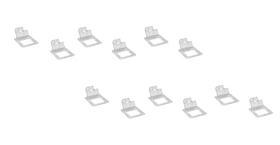 CONJ 24 TAMPAS 1/6 Em POLICARBONATO Com FLIP, DOBRADIÇA e COM Abertura Para COLHER Para Cubas Gastronômicas 1/6 Em POLI CAMBRO