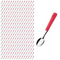 Conj 240 Colher de Chá Linha Luna Vermelho Aço Inox Buffet