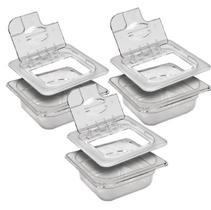 CONJ 3 CUBAS Gastronômicas Em POLICARBOBNATO GN 1/6X65 mm 900 ml + 3 TAMPAS 1/6 Em POLI Com FLIP, DOBRADIÇA e ABERTURA Para COLHER CAMBRO CONJ 3 CUBAS Gastronômicas Em POLICARBOBNATO GN 1/6X65 mm 900 ml + 3 TAMPAS 1/6 Em POLI Com FLIP, DOBRADIÇA e ABERTURA Para COLHER CAMBRO