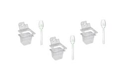 CONJ 3 CUBAS Gastronômicas Em POLICARBONATO GN 1/6X100 mm 1,5 Litros + 3 TAMPAS 1/6 Em POLI Com FLIP, DOBRADIÇA e ABERTURA SB + 3 COLHERES 21 cm SB CONJ 3 CUBAS Gastronômicas Em POLICARBONATO GN 1/6X100 mm 1,5 Litros + 3 TAMPAS 1/6 Em POLI Com FLIP, DOBRADIÇA e ABERTURA SB + 3 COLHERES 21 cm SB