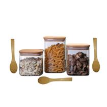 Conj 3 Potes De Vidro Tatu-bola 1000ml/800ml/600ml -ilc Natu