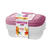 Conj. 3 Potes Retangular 1,1L Sanremo