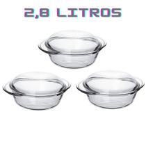 Conj 3 Terrina 2,8L Assadeira Grande Marinex Nadir Redonda Conj 3 Terrina 2,8L Assadeira Grande Marinex Nadir Redonda