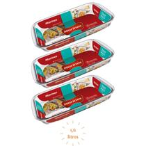 Conj 3 Travessa Retangular Vidro 1,6L Forno Freezer Nadir Conj 3 Travessa Retangular Vidro 1,6L Forno Freezer Nadir