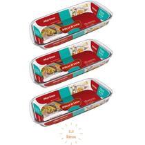 Conj 3 Travessa Retangular Vidro 2,2L Forno Freezer Nadir