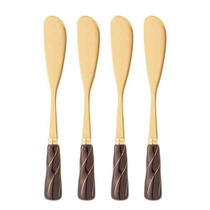 Conj. 4 Espátulas Inox Dourado com Cabo Cerâmico Preto Wolff Conj. 4 Espátulas Inox Dourado com Cabo Cerâmico Preto Wolff