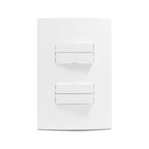 Conj. 4 Interruptores Paralelos 4X2 Branco Brilhante Margirius SLEEK