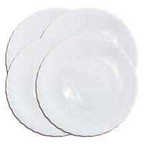 CONJ 4 PRATOS Sobremesa 20 cm PRIMA BORMIOLI ROCCO