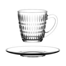 Conj 4 xicaras cafe 31482 palatino 90ml c/ pires cristal ecologico fullfit