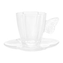 Conj 4 Xícaras De Café Com Pires Butterfly 80ml - Wolff