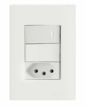 Conj. 4X2 - 1 interruptor simples 10A 250V~ + 1 tomada 2P+T 10A 250V~ Conj. 4X2 - 1 interruptor simples 10A 250V~ + 1 tomada 2P+T 10A 250V~