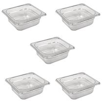 CONJ 5 CUBAS Gastronômicas Em POLICARBONATO GN 1/6X65 mm 900 ml Sem TAMPA CAMBRO