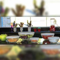 Conj 5 Potes de Vidro Hermético Redondo Alimentos Free BPA - Xplast Conj 5 Potes de Vidro Hermético Redondo Alimentos Free BPA - Xplast