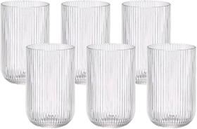 Conj. 6 Copos Altos de Vidro Canelado Versalhes 420ml-Lehavi