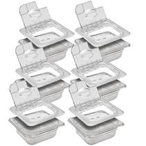 CONJ 6 CUBAS Gastronômicas Em POLICARBONATO GN 1/6X65 mm 900 ml + 6 TAMPAS 1/6 Em POLI Com FLIP, DOBRADIÇA e ABERTURA Para COLHERES e CONCHAS SB CONJ 6 CUBAS Gastronômicas Em POLICARBONATO GN 1/6X65 mm 900 ml + 6 TAMPAS 1/6 Em POLI Com FLIP, DOBRADIÇA e ABERTURA Para COLHERES e CONCHAS SB