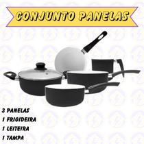 Conj 6 Panelas Revestidas Antiaderente Cerâmica Santiago