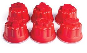 Conj. 6 Potes Gelatina 150ml - Vermelho - Poliprop. Conj. 6 Potes Gelatina 150ml - Vermelho - Poliprop.