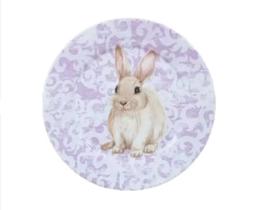Conj 6 prato raso swet easter roxo
