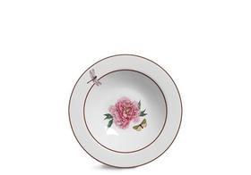 CONJ. 6 PRATOS FUNDO RETO BOUQUET BCO 22 cm