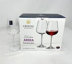 Conj 6 Taças Cristal Ardea Bohemia 450ml vinho branco ou tinto Titanium - Bohemia Ardea