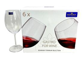 Conj 6 Taças Cristal Gastro For Wine Titanium Vinho Tto 580ml