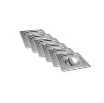 CONJ 6 TAMPAS 1/6 Em INOX Sem ABERTURA Para Cubas Em INOX 1/6 ZAHAV