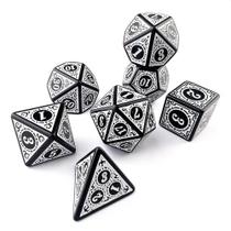 Conj. 7 Dados - Runas Alto Relevo - 50% OFF SUPER PROMO - RPG Conj. 7 Dados - Runas Alto Relevo - 50% OFF SUPER PROMO - RPG
