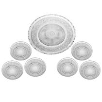 Conj. 7 Peças Angel Vidro 1 Prato Servir + 6 Sobremesa