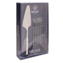 Conj 7 Peças Espátula+6 Garfos Sobremesa Inox Firenze Wolff