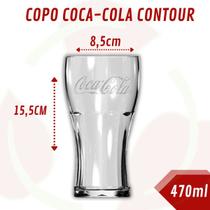 Conj 8 Copo de Vidro Coca 470ml Clássico Nadir