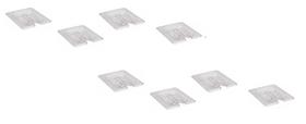 CONJ 8 TAMPAS 1/6 COM Ranhura e ABERTURA Para Colher Para Uso Em Cubas GN Policarbonato 1/6 CAMBRO CONJ 8 TAMPAS 1/6 COM Ranhura e ABERTURA Para Colher Para Uso Em Cubas GN Policarbonato 1/6 CAMBRO
