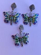 Conj brinco e ping prata 925 Conj brinco e ping prata 925