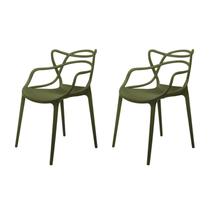 Conj. Cadeiras para Sala de Estar Berrini Verde Militar - Sea&Co