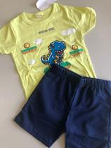 Conj. camiseta m/malha / bermuda moletinho/tam: 2/masculino