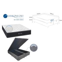 Conj.Colchão Sankonfort Sleep Fresh Queen + Cama Baú 158x198x72 Conj.Colchão Sankonfort Sleep Fresh Queen + Cama Baú 158x198x72