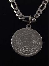 Conj. Corrente Ping. E Pulseira Grossa Prata Legítima 925