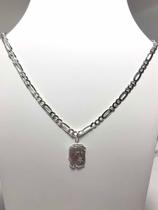 Conj. Corrente Ping. Face Pulseira Prata 925 60 Cm 20 Cm Conj. Corrente Ping. Face Pulseira Prata 925 60 Cm 20 Cm