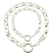 Conj. Corrente Pulseira Elo Portugues Grossa Curto Prata 925 Conj. Corrente Pulseira Elo Portugues Grossa Curto Prata 925
