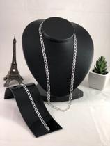 Conj. Corrente Pulseira Prata Legitima 925 Latinha 60cm 20cm Conj. Corrente Pulseira Prata Legitima 925 Latinha 60cm 20cm