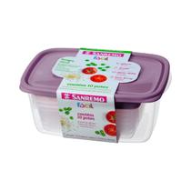 Conj. de 10 Potes Retangular Plastico Sanremo Conj. de 10 Potes Retangular Plastico Sanremo