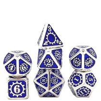 Conj. de dados Metálicos Azul Escuro com Prata Conj. de dados Metálicos Azul Escuro com Prata