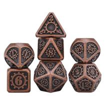 Conj. de dados Metálicos Cobre Envelhecido - RPG Conj. de dados Metálicos Cobre Envelhecido - RPG