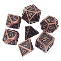 Conj. de dados Metálicos Cobre Velho - RPG