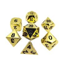 Conj. de dados Metálicos Dourado - RPG Conj. de dados Metálicos Dourado - RPG
