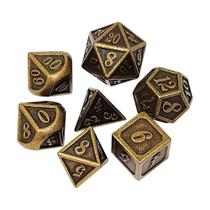 Conj. de dados Metálicos Ouro Velho - RPG Conj. de dados Metálicos Ouro Velho - RPG